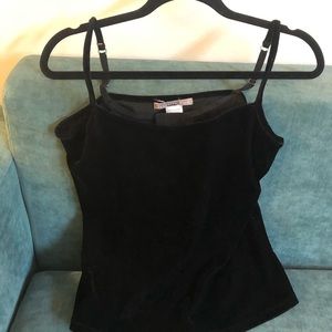Velvet tank with built in bra
